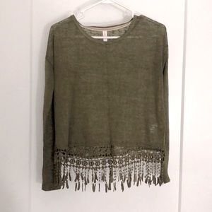 Target Long Sleeve with Fringe